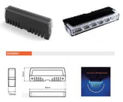 Stualarm PROFI SLIM výstražné LED světlo vnější, do mřížky, oranžové, 12-24V, ECE R65 (911-NR7)