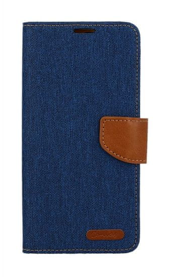 Canvas Pouzdro Xiaomi Redmi Note 12 knížkové modré tmavé 122621