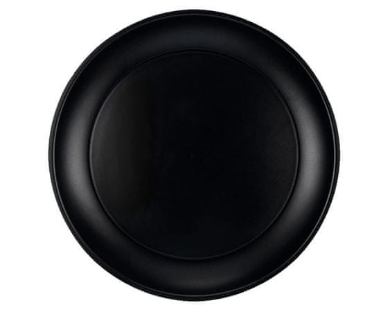 Párty plastový talíř černý - Silvestr - 21 cm - 1 ks