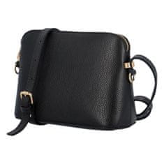 Delami Vera Pelle Basic kožená crossbody kabelka Carlota, černá/zlatá