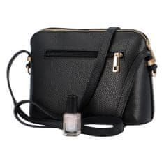 Delami Vera Pelle Basic kožená crossbody kabelka Carlota, černá/zlatá