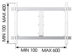 Vogels LCD rameno Vogel´s W52081, 40-65", 2 klouby, bílé