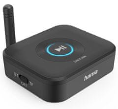 Hama Bluetooth audio adaptér Link.it solo/ receiver/ USB-C/ 3,5 mm jack/ černý