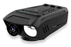 Nedis multifunkční cyklistická kamera 3v1/ Full HD/ 2Mpix/ LED světlomet/ klakson/ USB-C/ slot micro SD/ černá