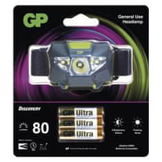 GP Batteries LED čelovka GP CH32, 80 lm, 30m, 3× AAA 1451703201