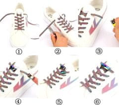 Camerazar Elastické Tkaničky do Bot s Magnetickým Zapínáním, Tmavě Modré, Délka 100 cm