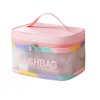 Rozšiřitelná cestovní kosmetická taška WASHBAG, růžová, z měkkého materiálu, 23 x 17,5 x 16 cm
