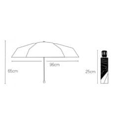 Flor de Cristal Elegantní Automatický Parasol Print PAR12SZ, Černý, Vinylvá Tkanina, 98 cm