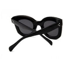 Flor de Cristal Černé Sluneční Brýle s Velkýma Očima OK144, UV 400, Vysoce Kvalitní Materiály, Kovové Nosníky