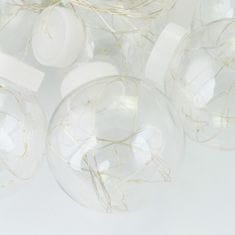 Flor de Cristal Závěsné LED koule Světelná clona, studené barvy, délka 2,5 - 3 m + 1 m kabel, 180 LED žárovek