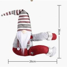 Flamenco Mystique Vánoční skřítek Father Christmas, 38 cm, plyšový, s suchým zipem