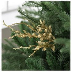 Flor de Cristal Vánoční ozdoba na větvičku XXL 28 cm, třpytivé flitry, zlatý plast
