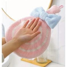 Flor de Cristal Rychleschnoucí ručník na ruce s lízátkem a mašlí, 30x20 cm, Mikrofibra