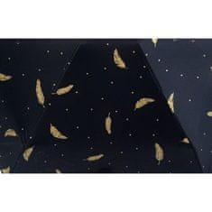 Flor de Cristal Automatický Slunečník s Barevným Potiskem, Zlaté Listy, Vinylvá Tkanina, 98 cm