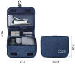 Camerazar Rozkládací XXL Organizér na Kosmetiku s Háčkem, Polyester 300D Oxford, Rozměry: 53x24.5 cm