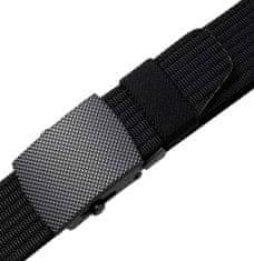 Camerazar Taktický Vojenský Opasek SURVIVAL, Černá Barva, Polypropylenový Nylon, 37mm x 125cm