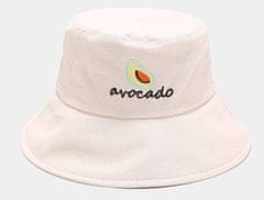 Camerazar Oboustranný Klobouk Avocado BUCKET HAT, černá/světle béžová s avokádovou ražbou, polyester/bavlna, univerzální velikost 55-59 cm