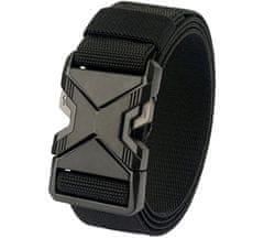 Camerazar Unisex Vojenský Taktický Opasek SURVIVAL, Černý, Polypropylenový Nylon, 36 mm x 0.2 cm x 126 cm