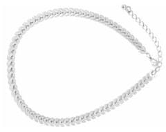 Camerazar Náhrdelník Choker z obecného kovu, růžové zlato/stříbro, obvod 32+5 cm, šířka 5 mm