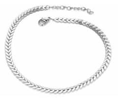 Camerazar Náhrdelník Choker z obecného kovu, růžové zlato/stříbro, obvod 32+5 cm, šířka 5 mm