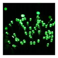 Flor de Cristal Dekorativní Vánoční Světla 100 LED, Nastavitelná Délka 8m, Tmavě Zelený Kabel
