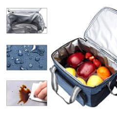 Camerazar Termoizolační taška na oběd LUNCH BOX, nepromokavá tkanina Oxford a EVA, 23 x 32 x 19 cm