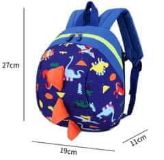 Camerazar Dětský batoh Dinosaurus pro předškoláka, polyester, 3D efekt, rozměry 27x19x11 cm