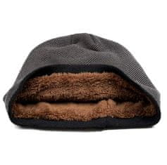 Camerazar Unisex Zimní Čepice Beanie, Hnědá, 100% Akrylová Příze, 52-62 cm