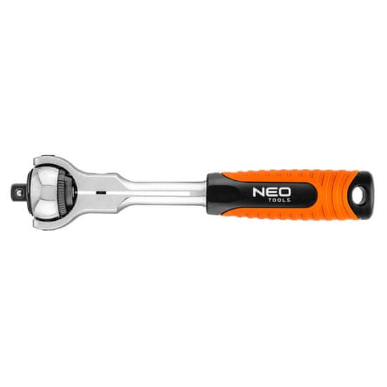 NEO TOOLS Ráčna 3/8", otočná, s přepínací páčkou, 200 mm, 72 zubů - NEO tools