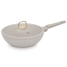 Berlingerhaus Pánev WOK s titanovým povrchem a poklicí 28 cm Sahara Collection