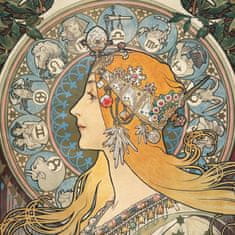 Grooters Poznámkový kalendář Alfons Mucha 2025, 30 × 30 cm