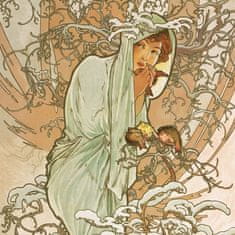 Grooters Poznámkový kalendář Alfons Mucha 2025, 30 × 30 cm