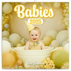 Notique Poznámkový kalendář Babies – Věra Zlevorová 2025, 30 x 30 cm