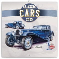 Presco Publishing NOTIQUE Poznámkový kalendář Classic Cars – Václav Zapadlík, 2025, 30 x 30 cm