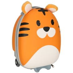 Ikonka Dětský cestovní kufr příruční zavazadlo na kolečkách tygr