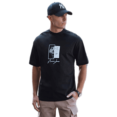 Dstreet Pánské tričko s potiskem MILL černé rx5516 XL