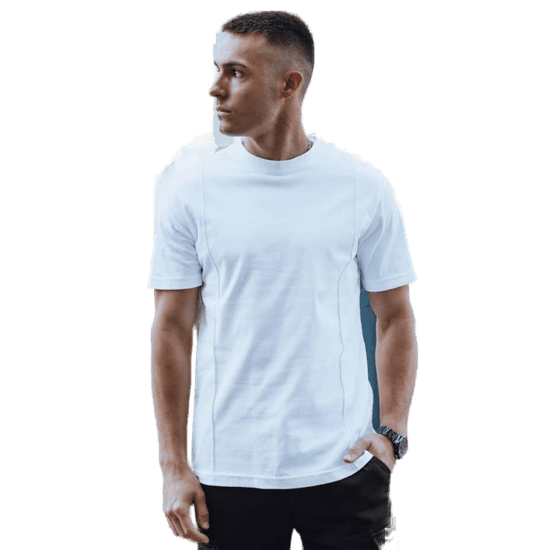 Dstreet Pánské tričko bez potisku BILL bílé rx5520