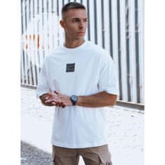Dstreet Pánské tričko s potiskem OLLA bílé rx5524 S