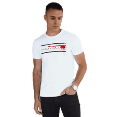 Dstreet Pánské tričko s potiskem OLLO bílé rx5533 M