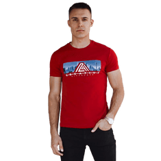 Dstreet Pánské tričko JIMA červené rx5553 XXL