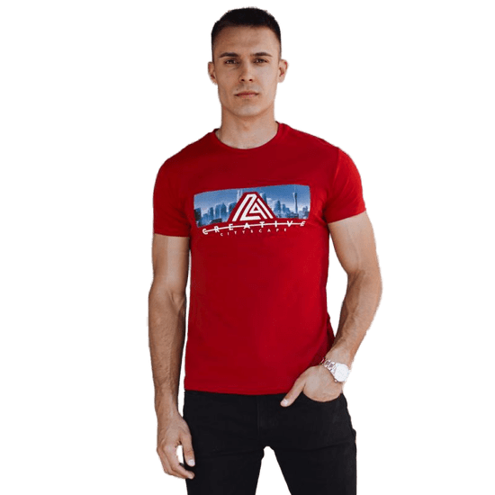Dstreet Pánské tričko JIMA červené rx5553