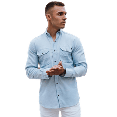 Dstreet Pánská džínová košile DENNA modrá dx2577 XL