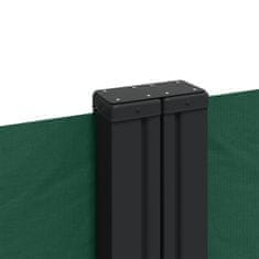 Vidaxl Zatahovací boční markýza tmavě zelená 160 x 1 200 cm