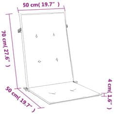 Petromila Podušky na židli vysoké opěradlo 4 ks béžová melanž 120x50x4 cm