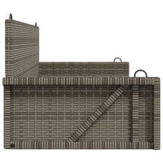 Vidaxl Houpací lavice šedá 119 x 56 x 48 cm polyratan