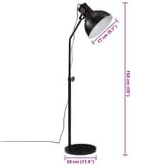 Vidaxl Stojací lampa 25 W černá 30 x 30 x 90–150 cm E27