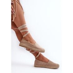 Vázané semišové espadrilky Beige Ismanne velikost 40