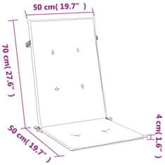 Petromila Podušky na židli vysoké opěradlo 6 ks šedá melanž 120x50x4 cm