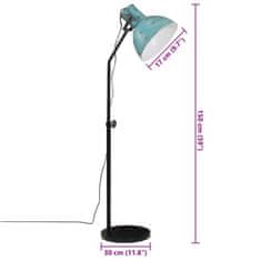 Vidaxl Stojací lampa 25 W modrá patina 30 x 30 x 90–150 cm E27