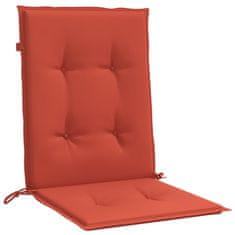 Petromila Podušky na židli nízké opěradlo 4 ks červená melanž 100x50x4 cm